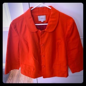 Orange Loft 3/4 sleeve suit jacket